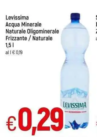 Famila Levissima Acqua Minerale Naturale Oligominerale Frizzante / Naturale 1,5 l offerta
