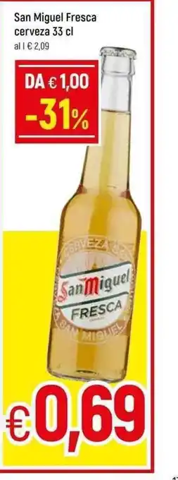 San Miguel Fresca cerveza 33 cl