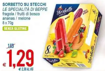 MD Discount Sorbetto Su Stecchi 8x70g offerta