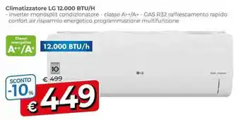 Famila Climatizzatore LG 12,000 BTU/H offerta