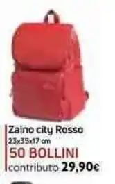 Famila Ciak Roncato Zaino city Rosso 50 Bollini 23x35x17cm offerta