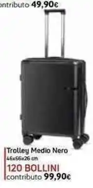Famila Ciak Roncato Trolley Medio Nero 120 Bollini 46x66x26cm offerta