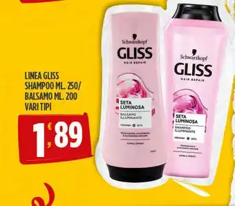 Despar Linea gliss shampoo/balsamo offerta