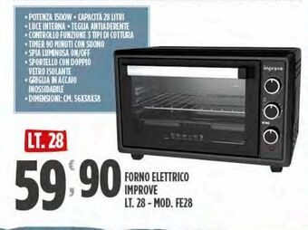 Incontro Fornetto Elettrico FE60RC-K offerta di Bennet