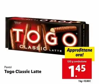 Lidl Togo classic latte offerta