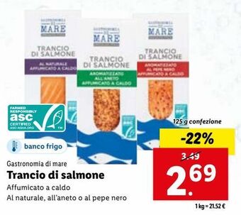 Lidl Trancio di salmone offerta