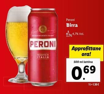 Lidl Birra peroni offerta