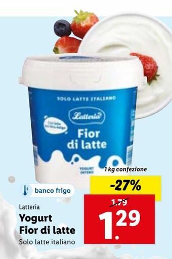Lidl Yogurt fior di latte offerta