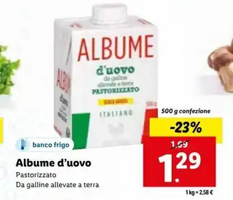 Lidl Albume d'uovo offerta