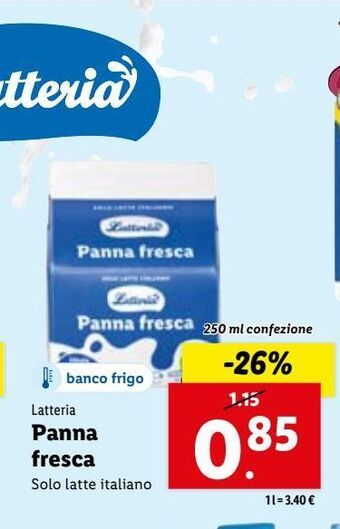 Lidl Panna fresca offerta
