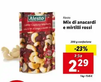 Lidl Mix di anacardi e mirtilli rossi offerta