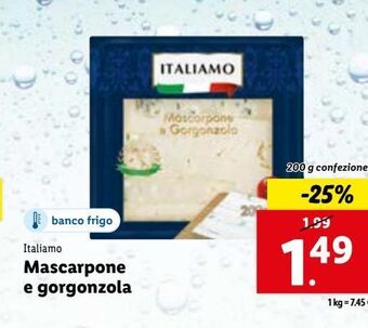 Lidl Mascarpone e gorgonzola offerta