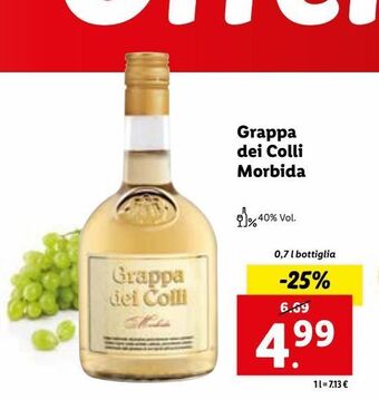 Lidl Grappa dei colli morbida offerta