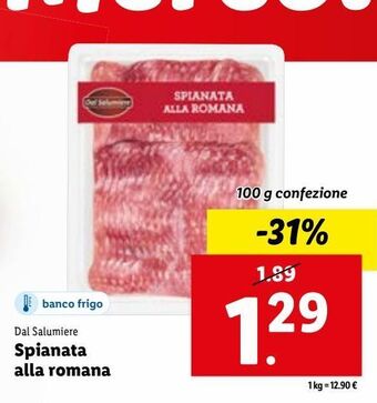 Lidl Spianata alla romana offerta