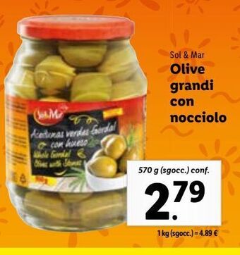 Lidl Olive grandi con nocciolo offerta