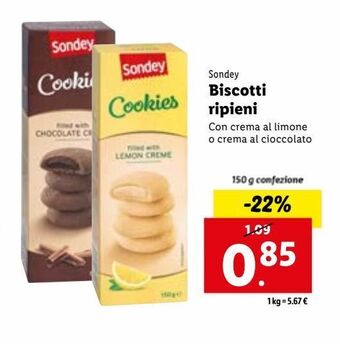 Lidl Biscotti ripieni offerta