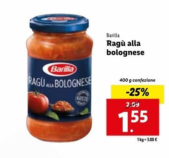 Lidl Ragù alla bolognese offerta