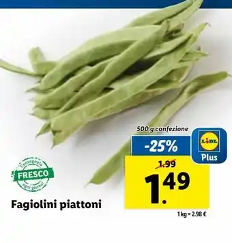 Lidl Fagiolini piattoni offerta