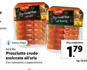 Lidl Prosciutto crudo essiccato all'aria offerta