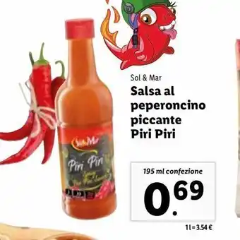 Lidl Salsa al peperoncino piccante piri piri offerta