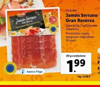 Lidl Jamon serrano gran reserva offerta