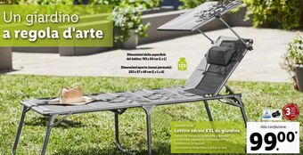 Lidl Lettino sdraio xxl da giardino offerta
