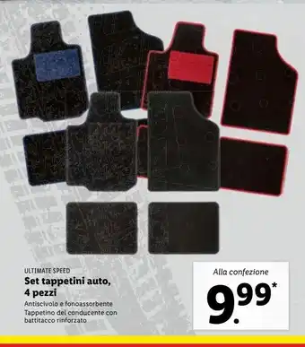 Lidl Set tappetini auto, 4 pezzi offerta