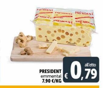 Deco Supermercati Président emmental offerta