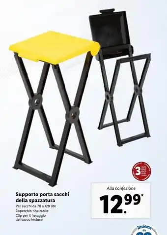 Lidl Supporto porta sacchi della spazzatura offerta