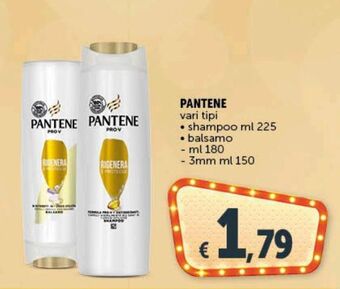 Deco Supermercati Pantene vari tipi shampoo ml 225 balsamo ml 180 offerta