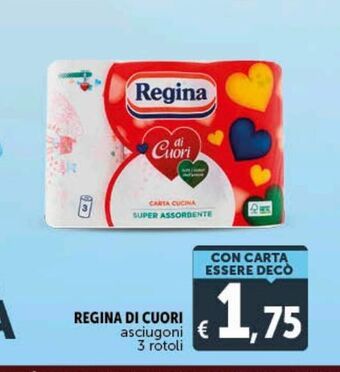Deco Supermercati Regina di cuori asciugoni 3 rotoli offerta