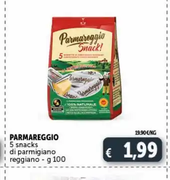 Deco Supermercati Parmareggio 5 snack di parmigiano reggiano g 100 offerta
