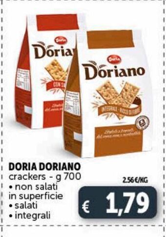 Deco Supermercati Doria doriano crackers g 700 offerta