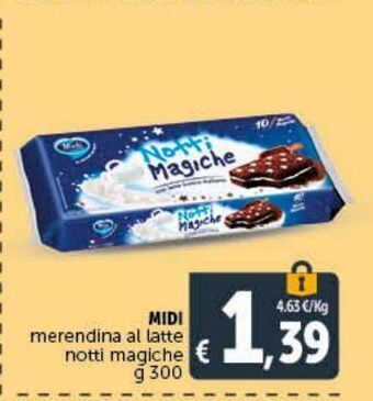 Deco Supermercati Midì merendina al latte notti magiche g 300 offerta
