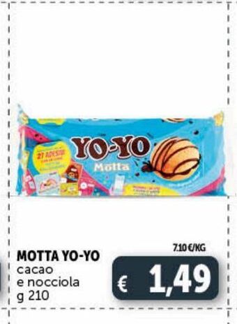 Deco Supermercati Motta yo-yo cacao e nocciola g 210 offerta