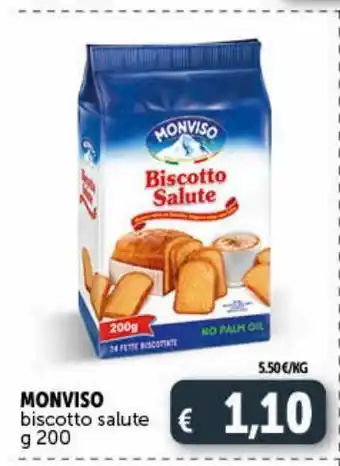 Deco Supermercati Biscotti salute g 200 monviso offerta
