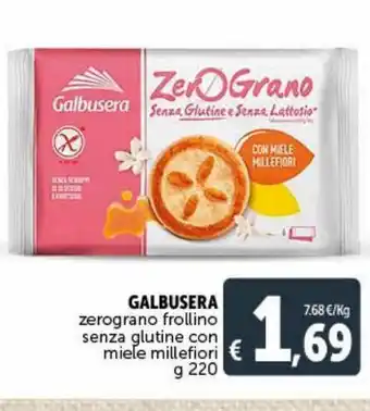 Deco Supermercati Galbusera zerograno frollino senza glutine con miele e millefiori g 220 offerta