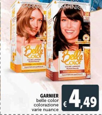 Deco Supermercati Garnier belle color colorazione varie nuance offerta