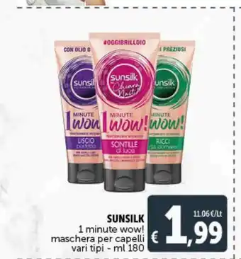 Deco Supermercati 1 minute wow ! maschera capelli sunsilk offerta