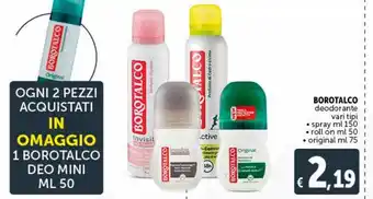 Deco Supermercati Deodorante borotalco offerta
