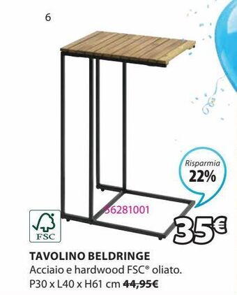 JYSK Tavolino offerta