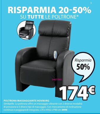 JYSK Poltrona massaggiante offerta