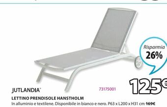 JYSK Lettino prendisole offerta