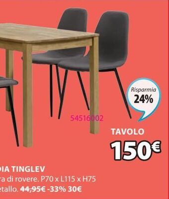 JYSK Tavolo da pranzo offerta