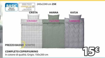 JYSK Completo copripiumino offerta