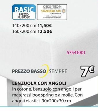 JYSK Lenzuola con angoli offerta