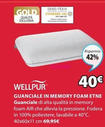 JYSK Guanciale in memory foam offerta