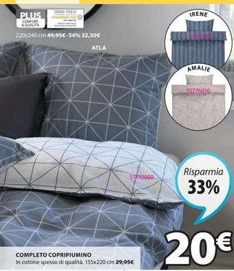 JYSK Completo copripiumino offerta