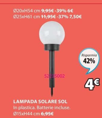 JYSK Lampada solare offerta