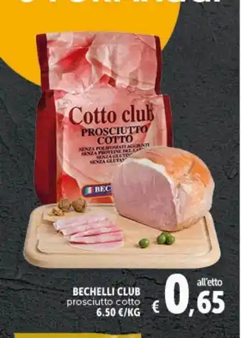 Prosciutto cotto bechelli club